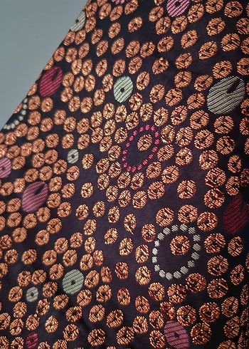 BIS WEAR Bronz ve Renkli Desenli Kısa Kollu Kadın Bluz - Görsel 11