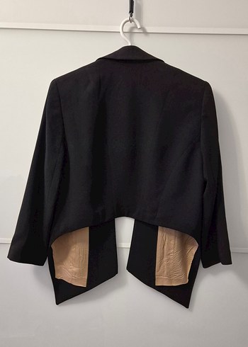 FABRIKA Siyah Kadın Midi Blazer Ceket - Görsel 2