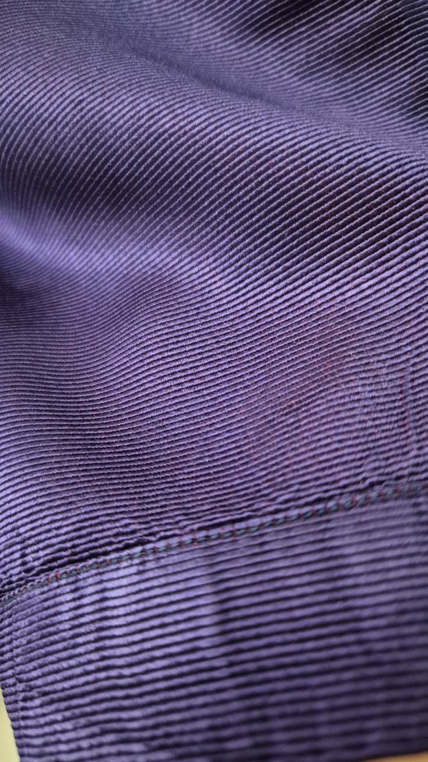 VINTAGE Kadın Mor Crop Saten Ceket, Düğmeli, Uzun Kollu - Görsel 4