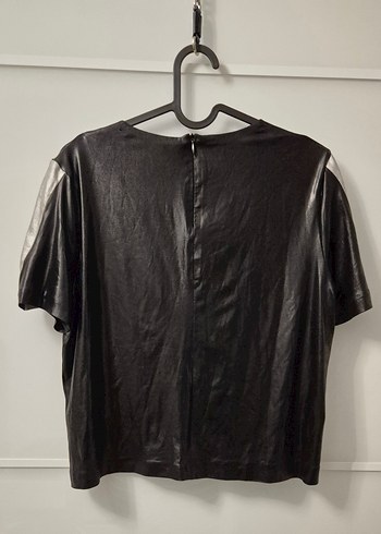 BILSTORE Siyah Parlak Kadın Bluz - Görsel 2