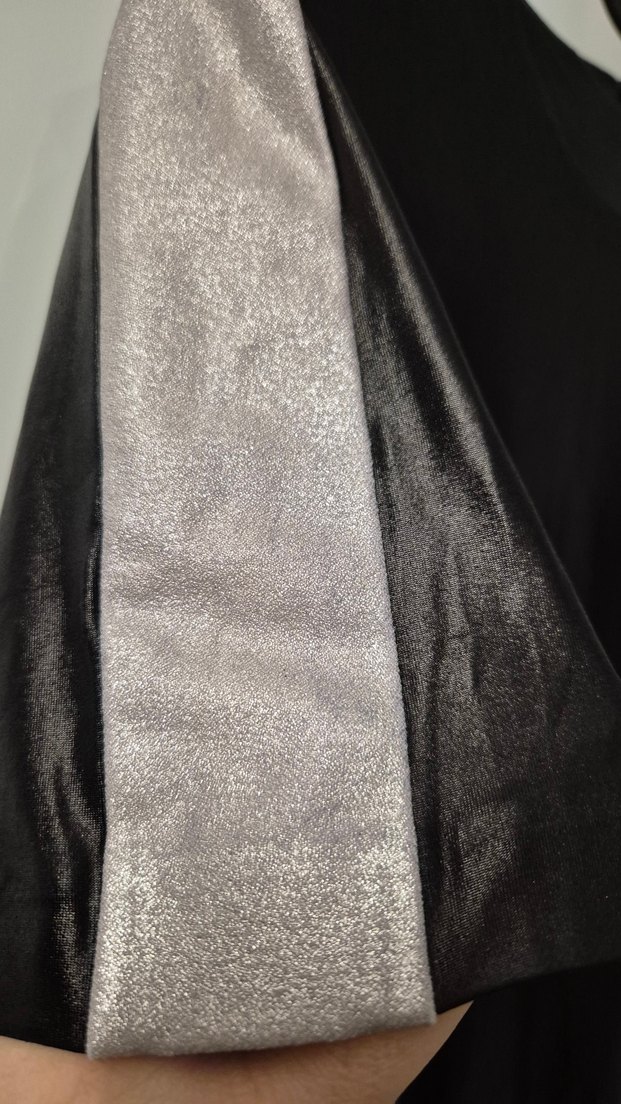 BILSTORE Siyah Parlak Kadın Bluz - Görsel 5