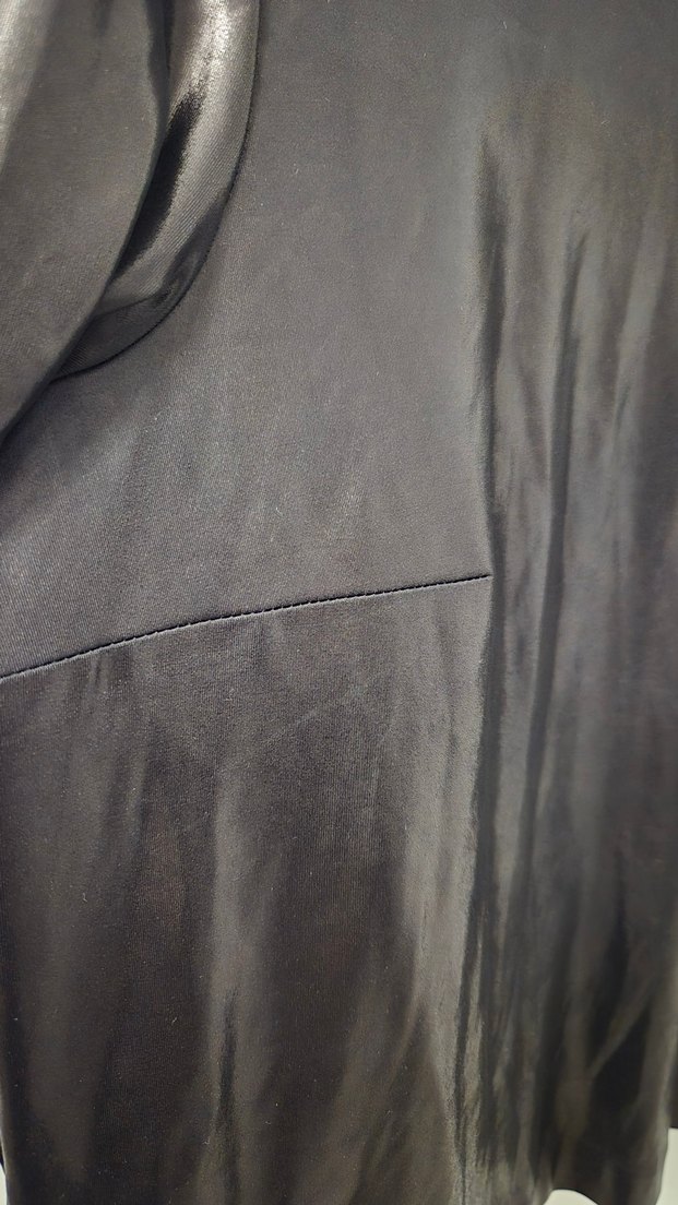 BILSTORE Siyah Parlak Kadın Bluz - Görsel 4