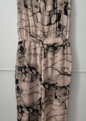 VERO MODA Bej Batik Desenli Kolsuz Uzun Tulum - Görsel 2