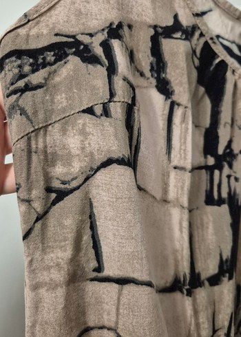 VERO MODA Bej Batik Desenli Kolsuz Uzun Tulum - Görsel 4