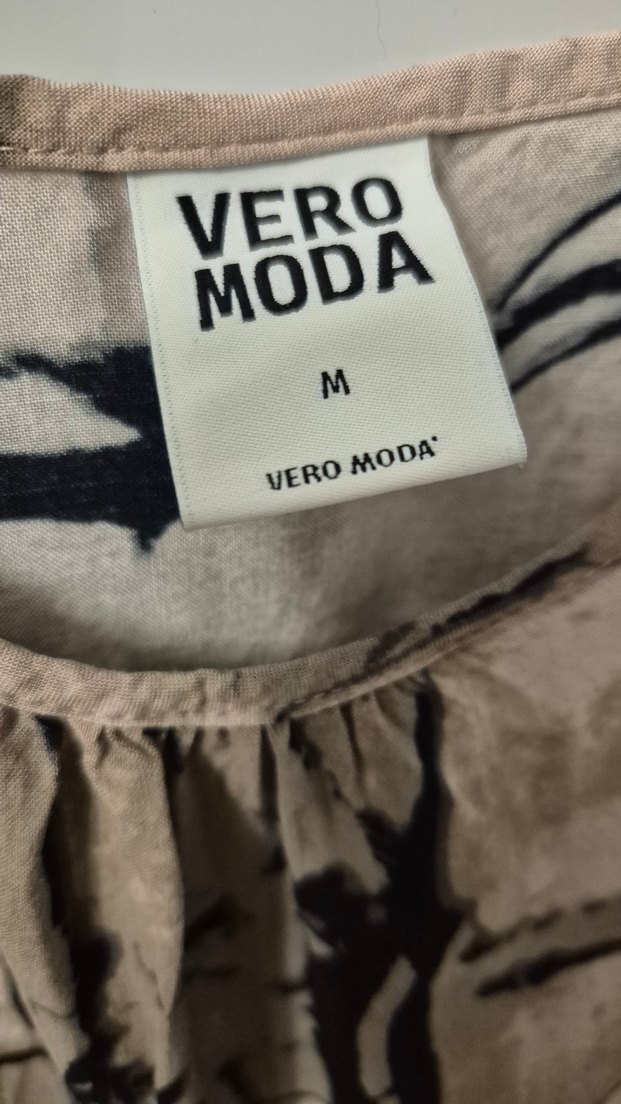 VERO MODA Bej Batik Desenli Kolsuz Uzun Tulum - Görsel 3