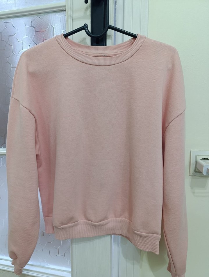 Defacto Pembe Kadın Oversize Sweatshirt - Görsel 3