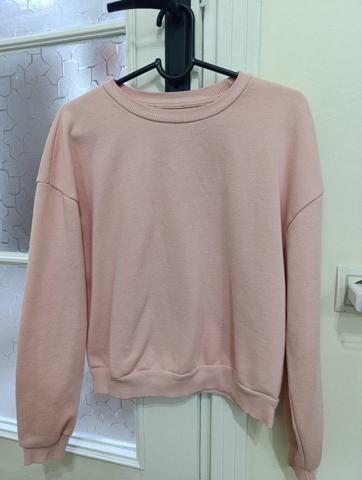 Defacto Pembe Kadın Oversize Sweatshirt - Görsel 2
