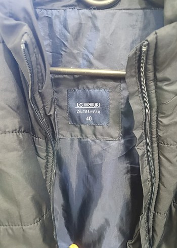 lacivert Kadın Kışlık Fermuarlı Mont - Görsel 4