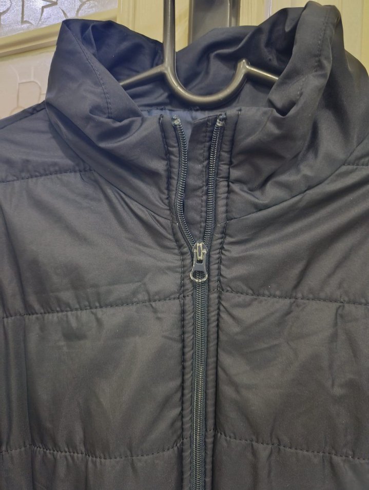 lacivert Kadın Kışlık Fermuarlı Mont - Görsel 3