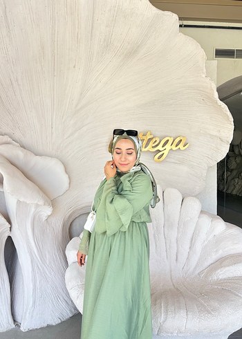 Bohem Tarzı Drapeli Uzun Kadın Elbise - Görsel 2