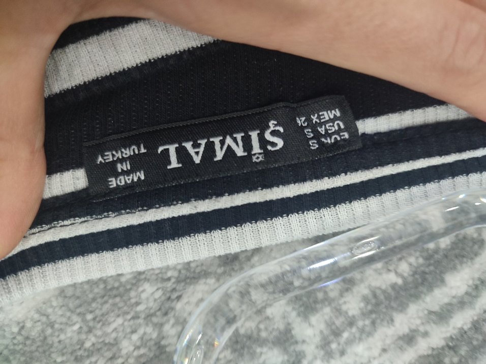 Kadın Siyah Çizgili Kısa Kollu Midi Elbise - Görsel 3