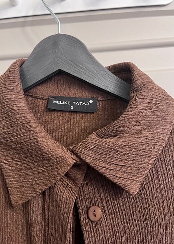 Düğmeli Kahverengi Kadın Takım - Görsel 2