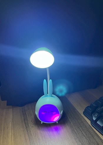 Pastel Tavşan Figürlü Masa Lambası - Görsel 3