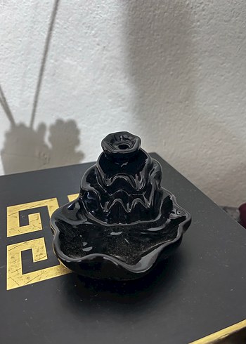 Siyah Seramik El Figürlü Dekoratif Tabak - Görsel 2