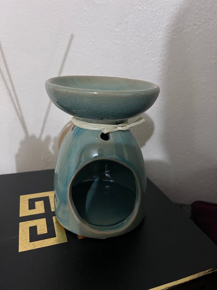 Mavi Seramik Mumluk Yaprak Detaylı - Görsel 2