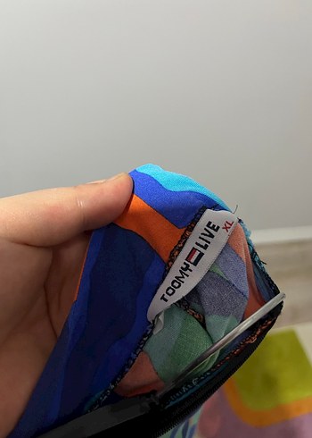 Renkli Bağlama Desenli Uzun Kollu Elbise - Görsel 5