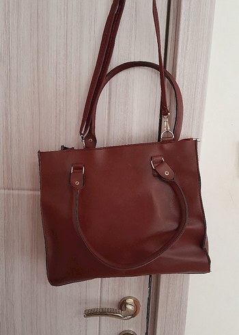 Kadın Deri bordo çanta - Görsel 2