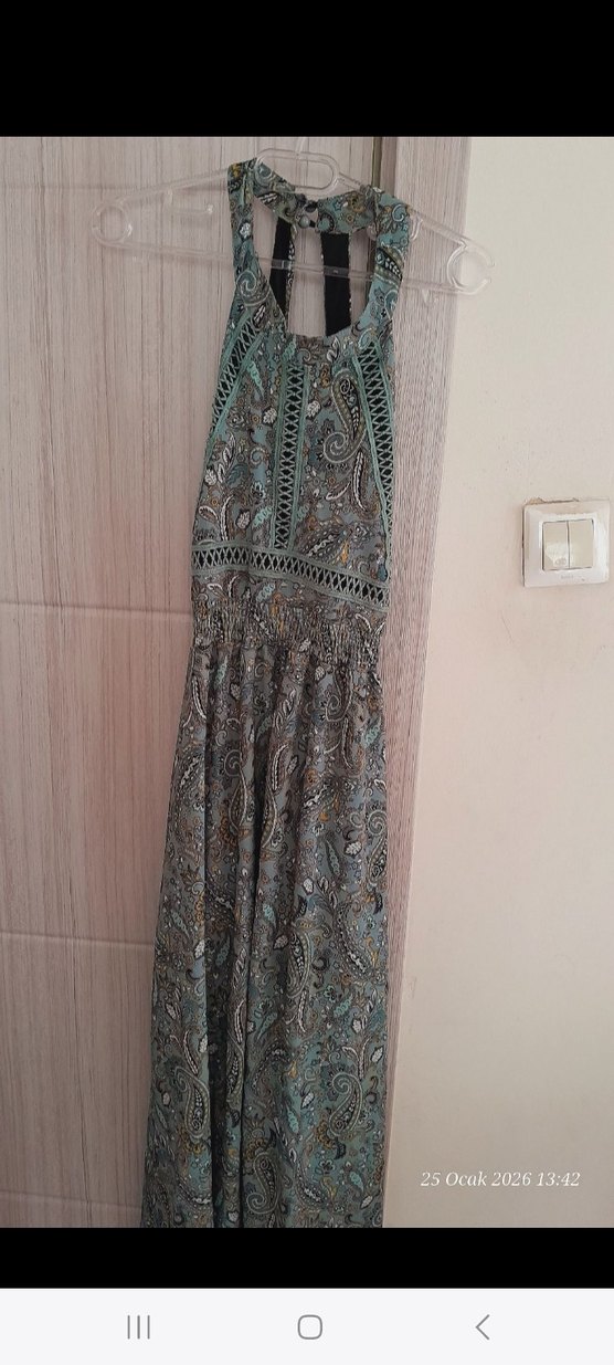 Ekol marka Desenli Uzun Kolsuz Elbise - Görsel 2