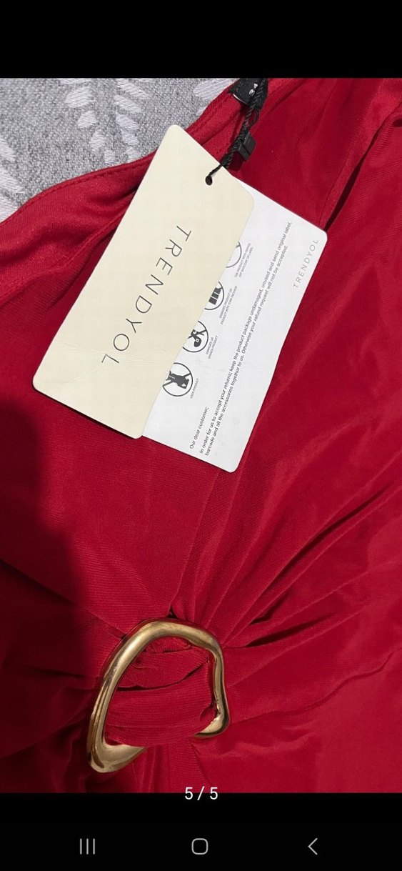 Kırmızı abiye elbise - Görsel 4