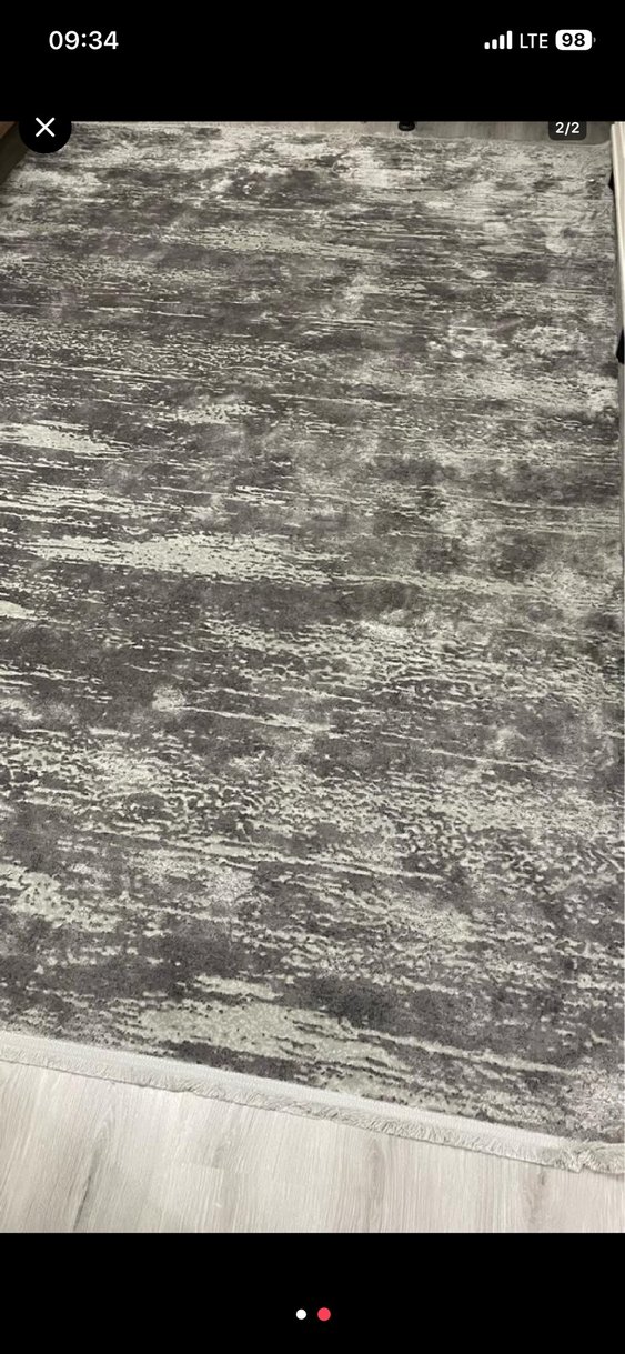 Gri Modern Desenli Halı - Görsel 2