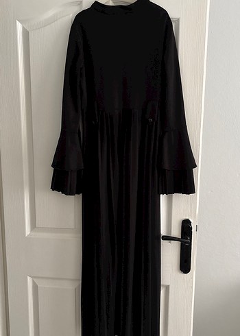 Uzun Siyah Kadın Elbise - Görsel 2