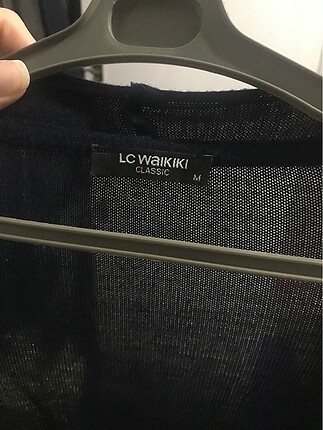 LC Waikiki Lcw asimetrik kesim triko lacivert uzun hırka