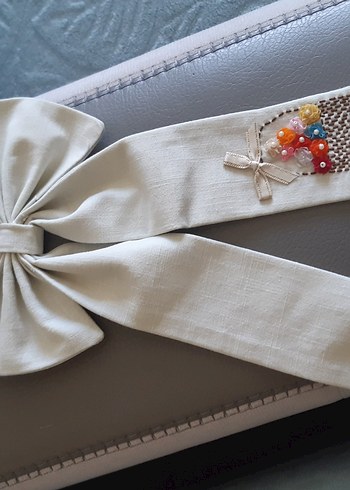 Renkli Kumaş Fiyonk Kadın Saç Aksesuarı toka - Görsel 2