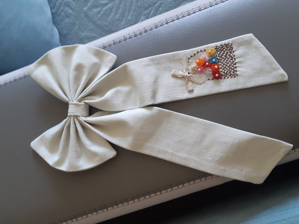 Renkli Kumaş Fiyonk Kadın Saç Aksesuarı toka - Görsel 2