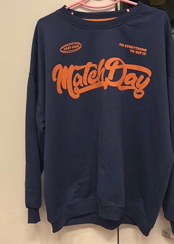 Beyaz ve Mavi ikili sweatshirt - Görsel 2