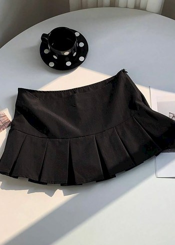 Siyah Pilili Mini Etek - Görsel 2