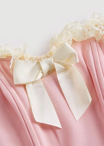 Dantel Detaylı Pembe Straplez Bustiyer - Görsel 3