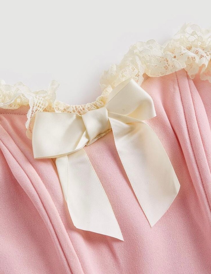 Dantel Detaylı Pembe Straplez Bustiyer - Görsel 3