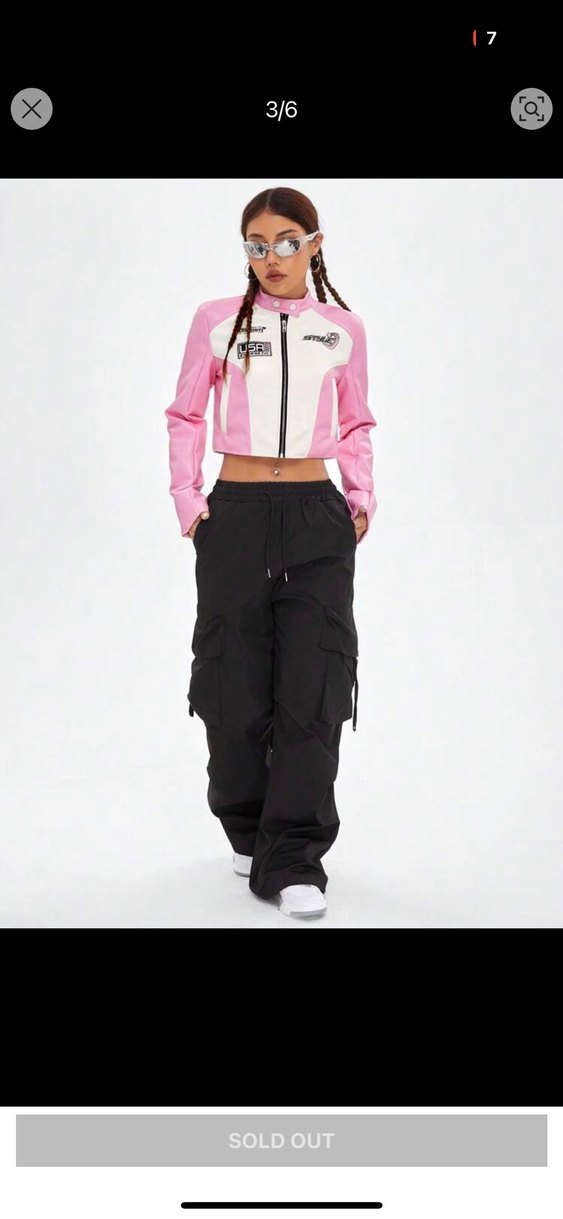 Pembe Mini Deri Ceket - Görsel 3