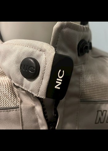 Kemerli Bej Biker Ceket Kadın Motor Montu - Görsel 6