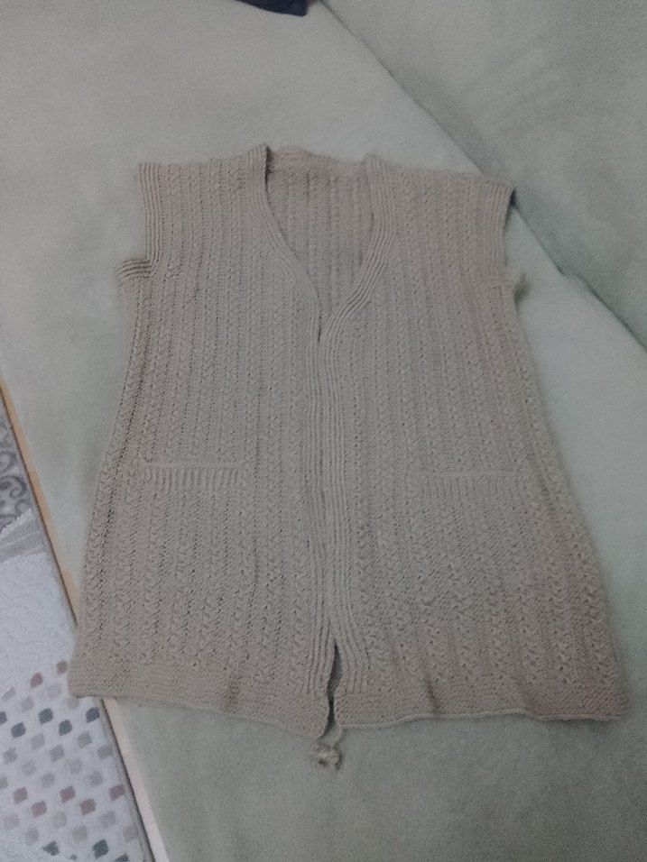 Kız Çocuk Pembe Kısa Kollu Örgü Hırka - Görsel 5