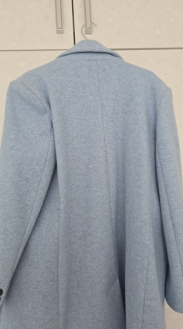 Koton Açık Mavi Çift Düğmeli Kaban - Görsel 2