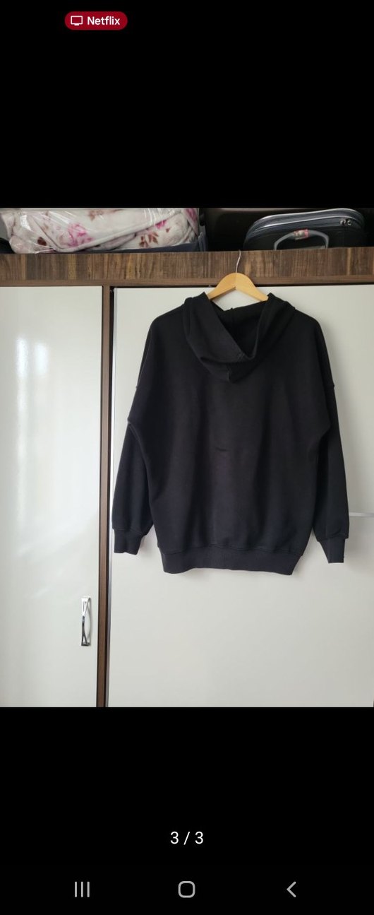 Siyah Baskılı Sweatshirt - Görsel 3