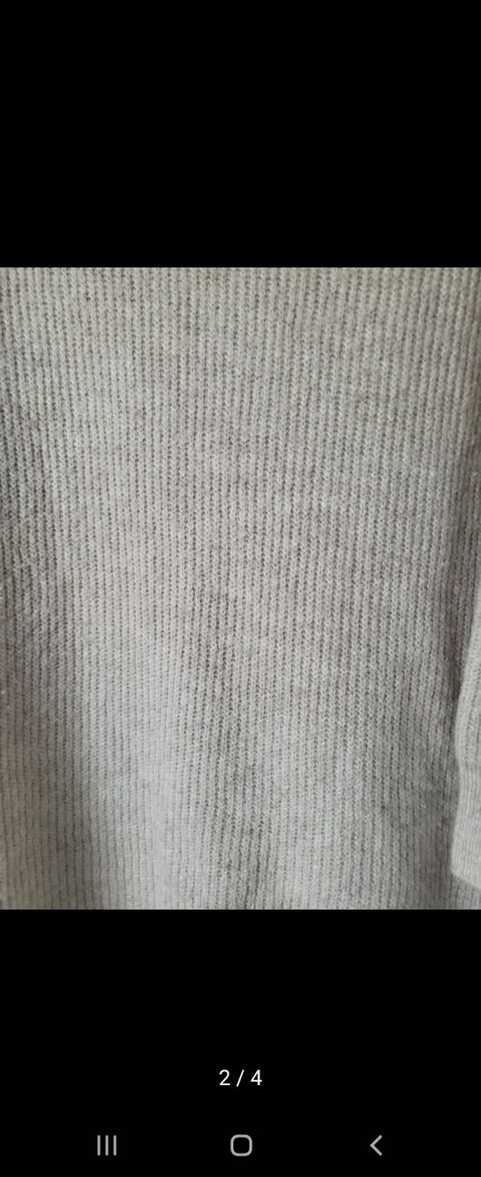 Gri Kadın Boğazlı Triko Kazak - Görsel 2