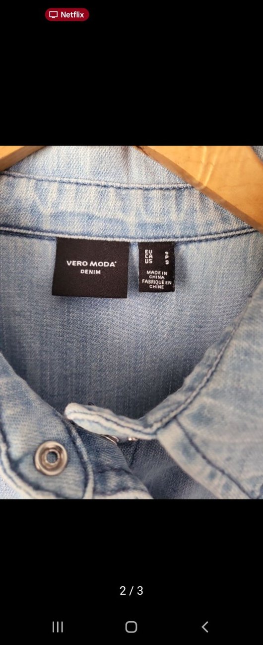 Düğmeli Kadın Denim Gömlek - Görsel 2