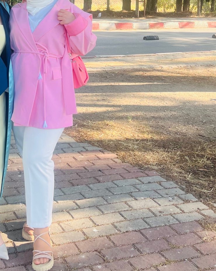 Pembe blazer ceket - Görsel 3