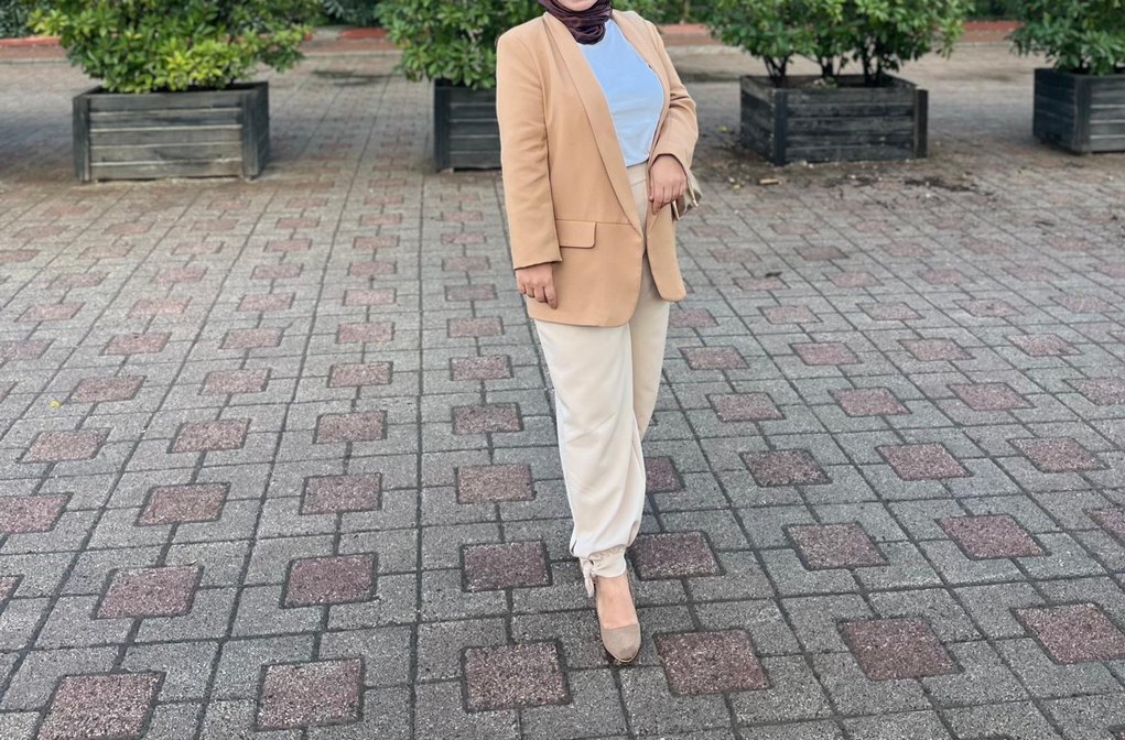 Bej Kadın Blazer Ceket, Normal Boy, Regular Fit - Görsel 3