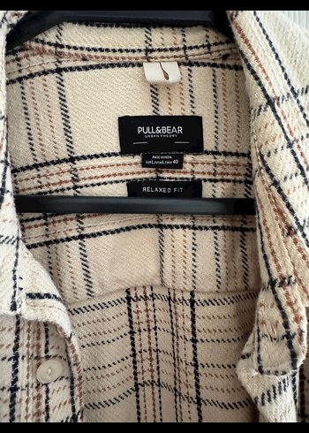 Bej Ekose Desenli Uzun Kollu Gömlek - Görsel 3