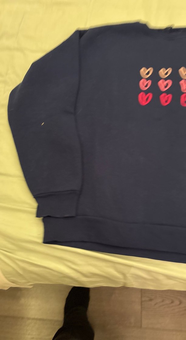 Kadın Koyu Lacivert Baskılı Sweatshirt - Görsel 3