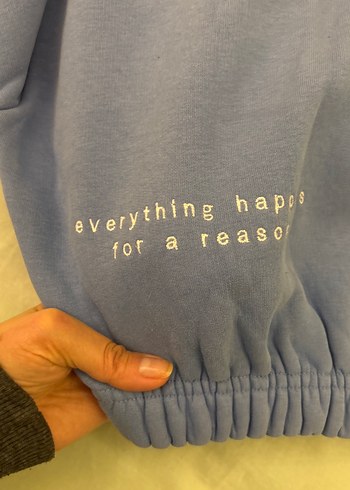 Kadın lila  Fermuarlı Yüksek Yakalı Sweatshirt - Görsel 5