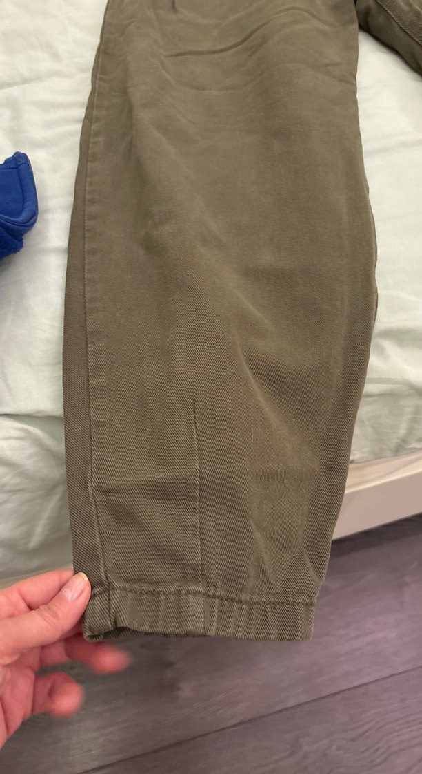 Kadın haki  kot Salaş Pantolon - Görsel 3