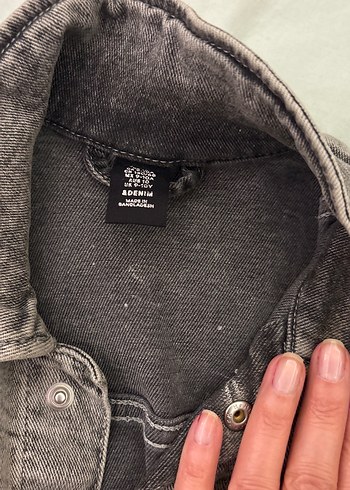 Gri Düğmeli erkek çocuk Denim Ceket - Görsel 2