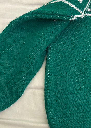 Yeşil Bohem Desenli Triko Kazak - Görsel 3