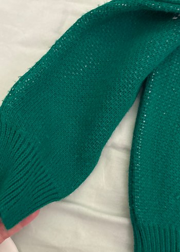 Yeşil Bohem Desenli Triko Kazak - Görsel 4