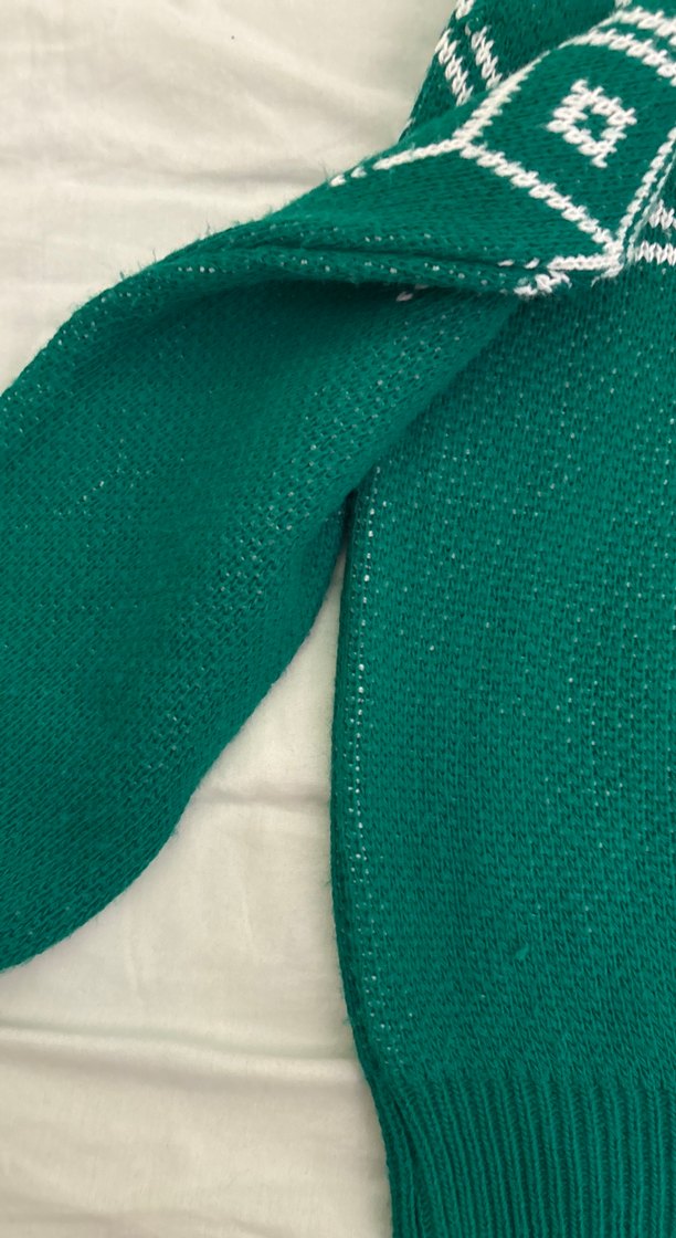 Yeşil Bohem Desenli Triko Kazak - Görsel 3