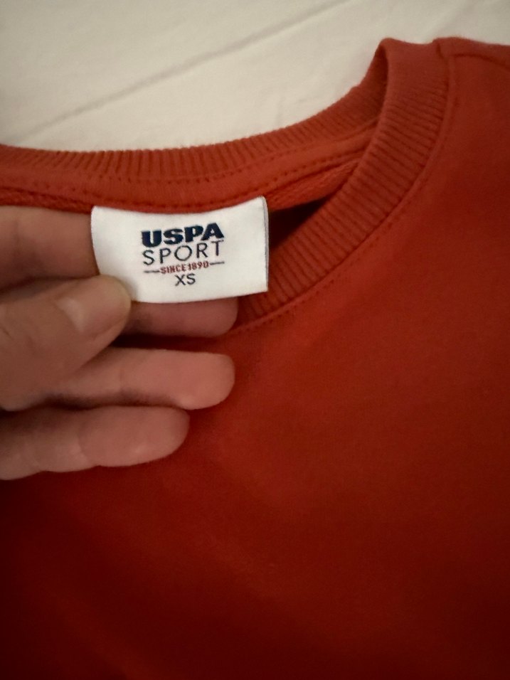 Koyu Kırmızı USPA Erkek Sweatshirt - Görsel 2